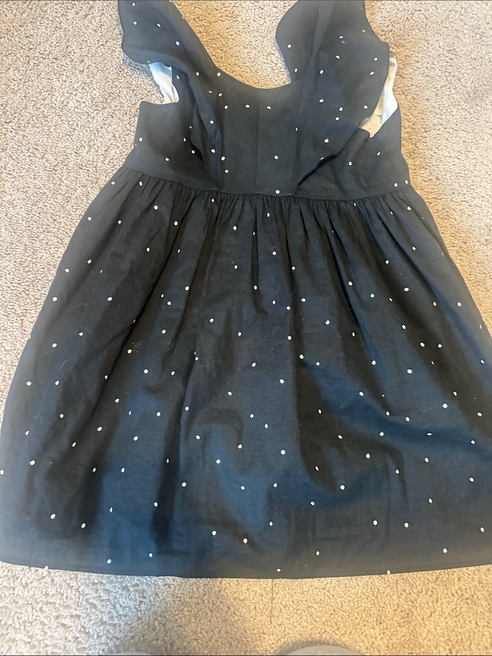 Girls Black Polka Dot Party Dress - Classic Fit & Flare